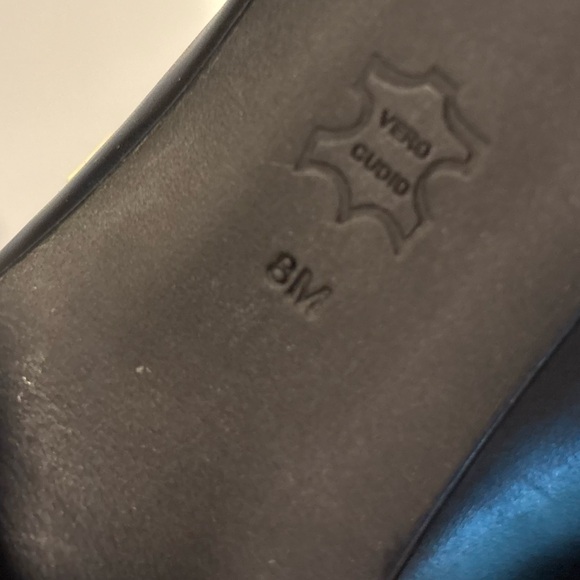 NWT VIA SPIGA Double Strap Mary Jane Peep Pumps Black/Cream w/ brogue - Picture 11 of 13